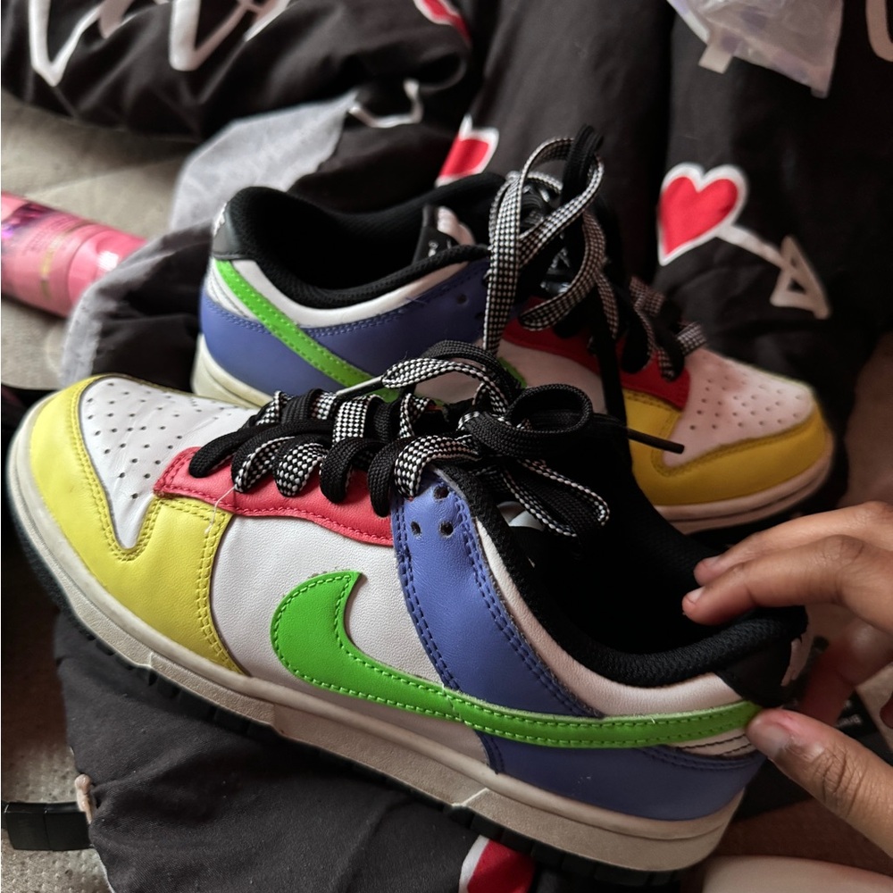 nike dunks colorful